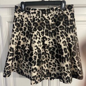 Diane Von Furstenberg Leopard Print Skirt Size 10